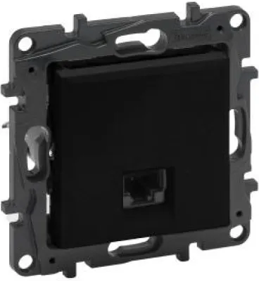Image de Prise informatique RJ45 CAT6A STP noir Niloe Step