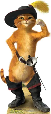 Produktbild von Shrek Pappaufsteller (Stand Up) - Gestiefelter Kater (91 cm)
