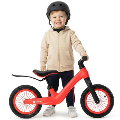 Produktbild von Laufrad für Kinder, sportliches Nylon-Fahrrad, leicht (2,5 kg), mit Schutzblechen, EVA-Schaumstoffrädern, rot
