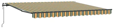Immagine prodotto di vidaXL Tenda da sole estensibile, verde e gialla, 400 x 350 cm