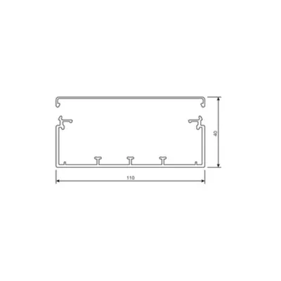 Produktbild von TEHALIT Leitungsführungskanal Kst 40x110x2000mm stgr unbeh