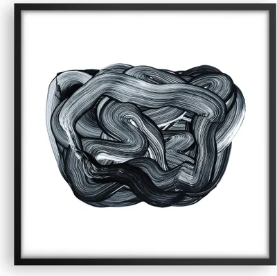 Produktbild von Gerahmtes Poster - Schwarzer Rahmen - Abstraktion schwarz verschwommen - 50x50 cm - Wand Bild - Wanddeko - Wandbilder - Kunstposter - Wandposter - Bilderrahmen - Bilder - Kunstdruck - P2BAC50x50-4874