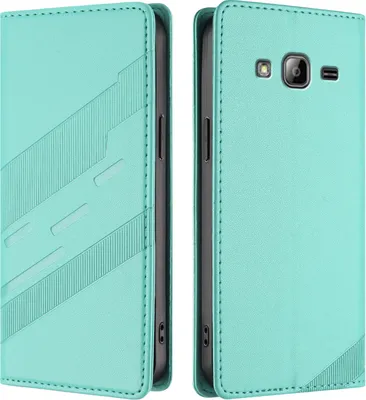 Obrázek produktu pro Pouzdro pro Samsung Galaxy J3 2016,Polyuretankožené peněženkové pouzdro s přihrádkou na karty a funkcí stojánku Türkis