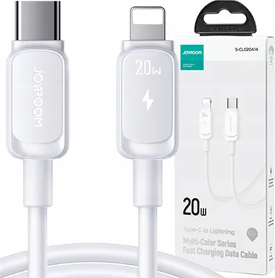 Image de Cable Joyroom Multi-Color Series A14 Usb-C / Lightning 20W 1.2 M - Biały