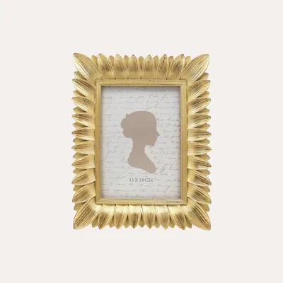 Produktbild von KEYHOMESTORE | Fotorahmen mit goldenen Blattdetails (23,5 x 18 cm)