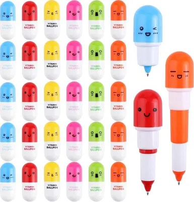 Produktbild von 30er Mini Kugelschreiber - Pillen - Kugelschreiber - Teleskopischer Kugelschreiber - Mini-Aufrollkugelschreiber für Schule - Bürobedarf - Geschenk - Schreibbedarf