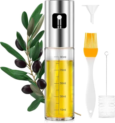 Produktbild von Multifunktionale Öl Sprühflasche 100 ml, Auslaufsicher, für Kochen, Grillen, Salate, Airfryer Zubehör