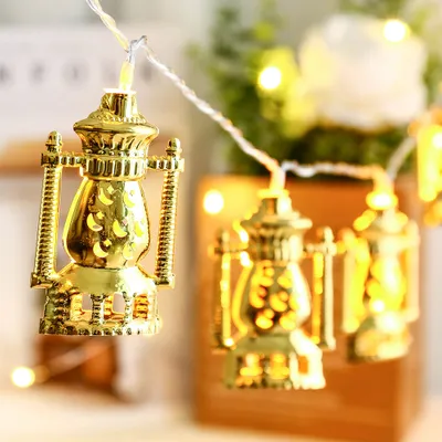 Produktbild von 1.5M Ramadan Dekorationen Lichterketten Islam Eid Mubarak Deko Lichterkette Batteriebetrieben Party Geschenke