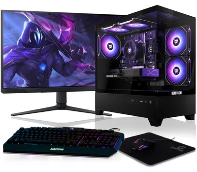 Zdjęcie produktu dla BEASTCOM Q5 | Komputer do gier Pro Gaming | Intel i7-11700F 8X 4,90 GHz 16 wątków | NVIDIA RTX 5060 Ti 8 GB | 16 GB pamięci RAM | 1 TB NVMe SSD | 27-calowy monitor LED + zestaw klawiatury | WiFi 5 | Win 11