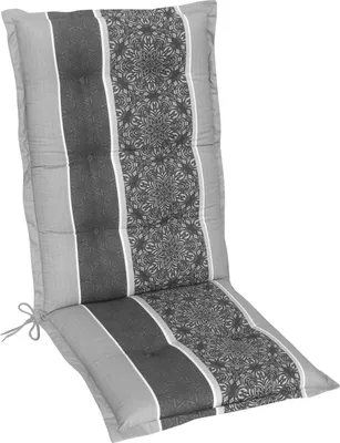 Produktbild von Herlag Hochlehner-Auflage Valeria Gartenstuhlauflage Streifen-Muster Anthrazit 123x50x7,5cm