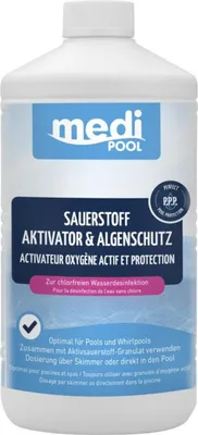 Produktbild von 6x 1L MediPool Sauerstoff Aktivator + Algenschutz für Whirl-/Swimmingpools