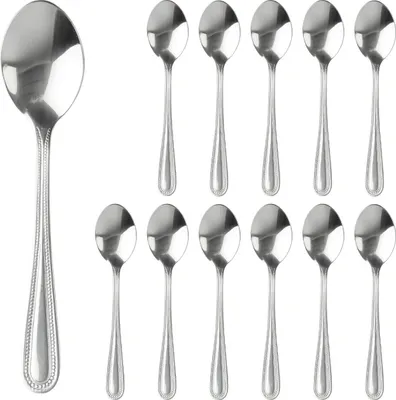 Produktbild von Mokkalöffel Set 12 Stück Kaffeelöffel 12er Set Classic Edelstahl Silber Olivia