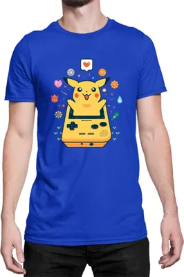 Zdjęcie produktu dla Męska Koszulka Japan Manga Anime Comics Pokemon 037, Man 3XL / Niebieski