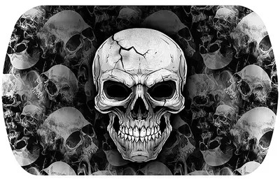 Produktbild von Scary Totenschädel Tablett für Trick or Treat 39cm
