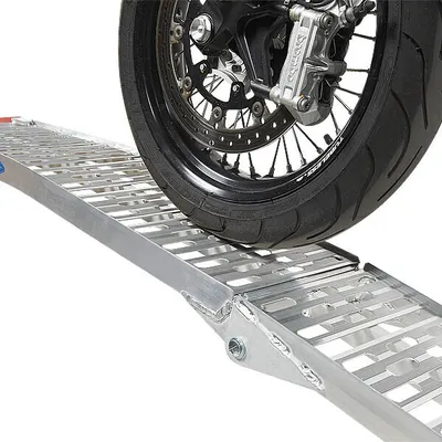 Produktbild von Klappbare, extra starke Motorradrampe 225 cm - grau/silber