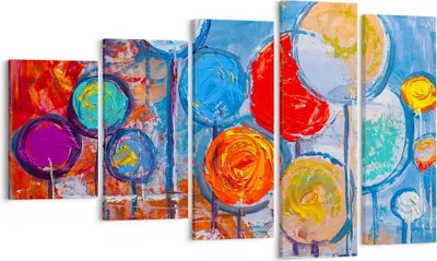 Produktbild von Bild auf Leinwand - Leinwandbild - Abstraktion modern - 100x60cm - Wand Bild - Wanddeko - Leinwanddruck - Bilder - Kunstdruck - Wanddekoration - Leinwand bilder - Wandkunst - EG100x60-4013