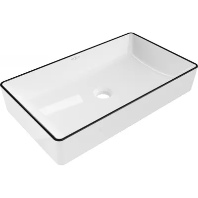 Obrázek produktu pro Mexen Nadia umyvadlo na desku 60 x 35 cm, Bílá/Černá - 21616007