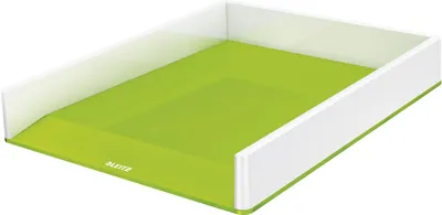 Productafbeelding van Leitz 5361-10-54, prullenbak "WOW Duo Colour" - A4, polystyreen, groen/wit