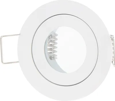 Productafbeelding van GU11 / MR11 inbouwspotframe, 45 mm - Buitenmaat 55 mm - Wit - Rond - Waterdicht (IP44)