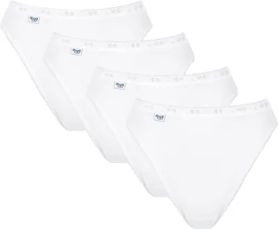 Produktbild von sloggi Damen Tai-Slip 4-Pack Basic+ - WHITE - Größe 44
