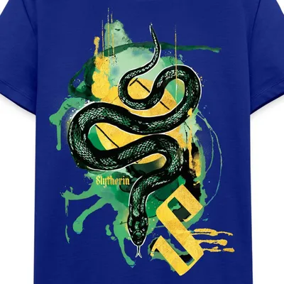Produktbild von Spreadshirt Harry Potter Haus Slytherin Schlange Kinder Premium T-Shirt, 98/104 (2 Jahre), Royalblau