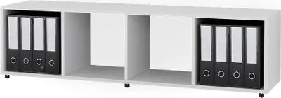 Produktbild von Raumteiler Vicco Ludus Weiß 142.5 x 36.2 cm mit 2 Faltboxen opt.3, Model 37947