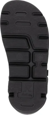 Produktbild von Rieker Damen Sandale Klettverschluss weiße Sohle Textil EVA-Sohle dezent V8401, Größe:38 EU, Farbe:Schwarz