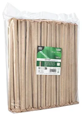 Produktbild von Shake-Halme Papier Ø 8 mm · 25 cm schwarz einzeln gehüllt