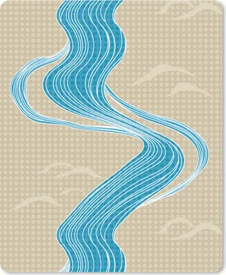 Produktbild von MuchoWow® Mauspad Mousepad Muster - Berg - Fluss 30x40 cm - Mousepads - Maus Mat - Pad - Mausunterlage - Mausmatten
