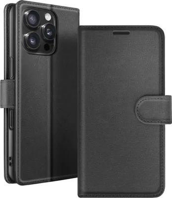 Obrázek produktu pro Zanaé, peněženkové pouzdro iPhone 16 Pro s magnetickou klopou, černé