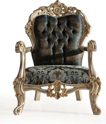 Zdjęcie produktu dla Barokowy fotel Fotel skrzydłowy Chesterfield Klasyczna kanapa jednoosobowa