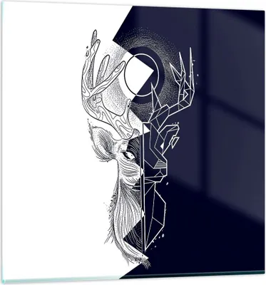 Produktbild von Bilder auf glas - Abstraktion modern - 40x40cm - Glasbilder - Wandbilder - Kunstdruck - zum Aufhängen bereit - Wanddekoration aus Glas - Glas Bilder - Wandbild auf Glas - Einteilig - GAC40x40-4059