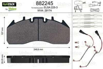 Image de Jeu de garnitures de frein, frein à disque OPTIPACK