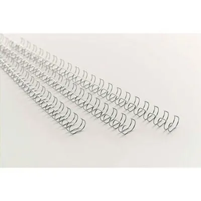 Produktbild von GBC WireBind Drahtbinderücken, silber, 8mm (100), Silber, 3 Blätter, Metall, A4, 8 mm, 318 mm