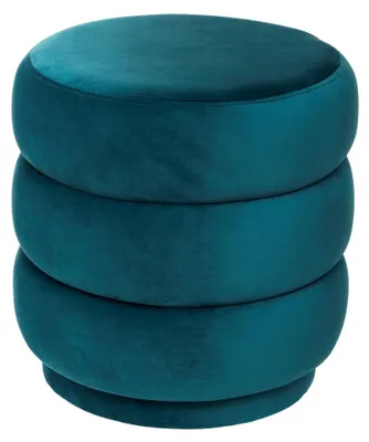 Produktbild von Sinan Blauer Samt-Pouffe