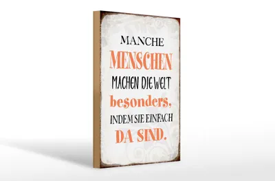 Produktbild von Holzschild Spruch 20x30cm manche machen die Welt besonders