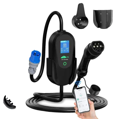 Obrázek produktu pro Přenosná nabíječka pro elektromobily, inteligentní ovládání, nastavitelný proud, 10 m, TYPE 2, typ 2