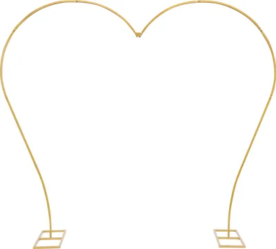 Zdjęcie produktu dla 2,65x2,35cm duży łuk ślubny metalowy łuk różany fotobudka kwiaty balon łuk drzwi rama tła (złota, w kształcie serca) na przyjęcie urodzinowe Boże Narodzenie
