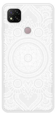 Image de 1001Coques - Coque renforcée compatible avec Xiaomi Redmi 9C - Design mandala blanc - TPU + dos métal sublimé antichoc