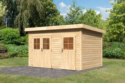 Productafbeelding van Woodfeeling tuinhuis, kleur: terragrau; artikelnummer: 83140
