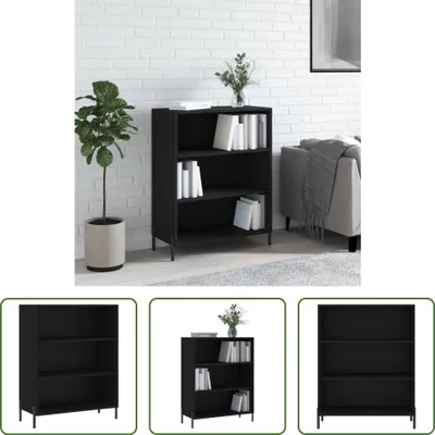Produktbild von The Living Store Regalschrank Schwarz 69,5x32,5x90 cm Holzwerkstoff