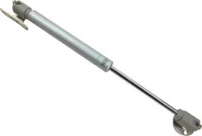 A silver gas strut for furniture, shown against a white background.