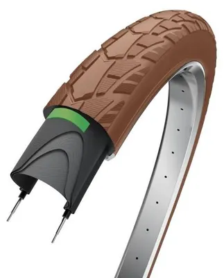 Image de Pneu à crampons Performance Protect 28 x 1,75 47-622 – marron avec bandes réfléchissantes