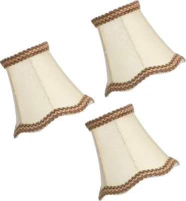 Image de 3Pcs E14 Clip On Lamp Shade Indoor Modern Fabric Candle Chandelier Lampshade for Home Hall Hotel Gold