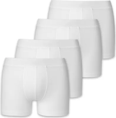 Produktbild von SCHIESSER Jungen Boxerhorts, 4er Pack - Unterhose, Pants, Baumwolle Stretch, 140-176 Weiß 176