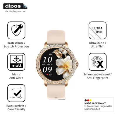 Produktbild von 6x Schutzfolie für CHOOSETIME BW1845 matt Displayschutzfolie Folie Display Schutz dipos