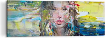 Produktbild von Bild auf Leinwand - Leinwandbild - frau modern - 120x40cm - Wand Bild - Wanddeko - Wandbilder - Leinwanddruck - Bilder - Kunstdruck - Wanddekoration - Leinwand bilder - Wandkunst - CA120x40-3473