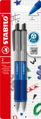 Produktbild von STABILO pointball colorful Kugelschreiber - ultramarinblau - 2er Pack