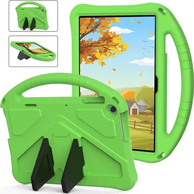 Obrázek produktu pro Dětské pouzdro pro Lenovo Tab M10 10.1" 3rd Gen TB-328F 2022, EVA lehké nárazuvzdorné pouzdro s skládacím stojánkem a rukojetí zelené