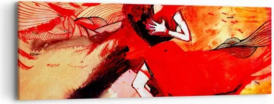 Produktbild von Bild auf Leinwand - Leinwandbild - tanzen sie - 90x30cm - Wand Bild - Wanddeko - Wandbilder - Leinwanddruck - Bilder - Kunstdruck - Wanddekoration - Leinwand bilder - Wandkunst - AB90x30-3731